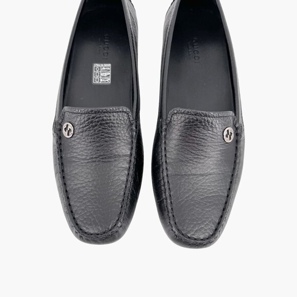 Gucci Interlocking GG Driving Loafers EU 36.5 US 6.5 Black Leather Flat Shoe - Picture 4 of 14